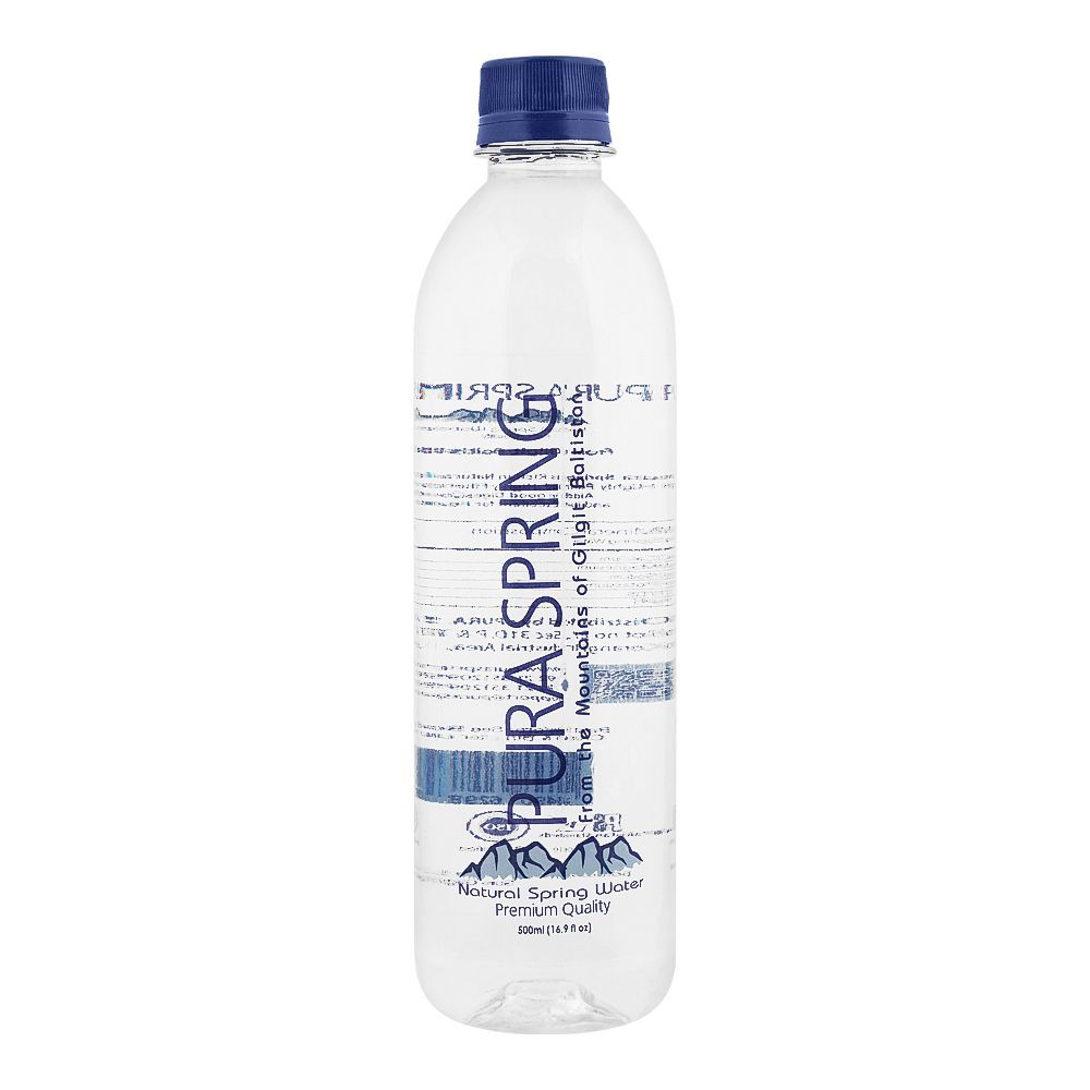 Pura Spring Natural Spring Water Bottle, 500ml - Main Image