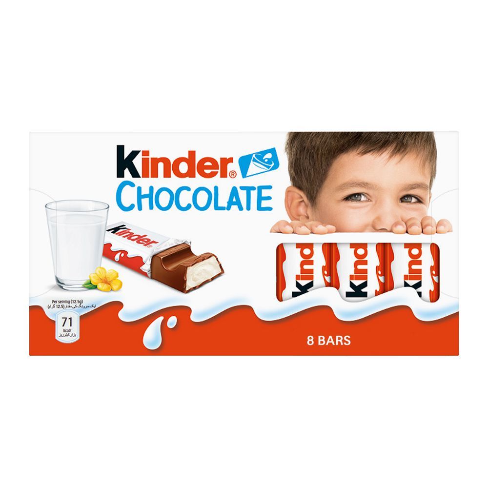 Kinder Chocolate, 8 Bars, 100g - Main Image