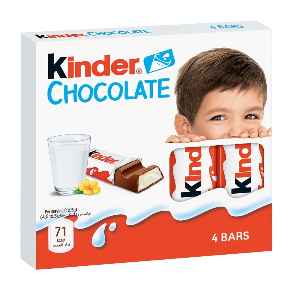 Kinder Chocolate, 4 Bars, 50g - Main Image