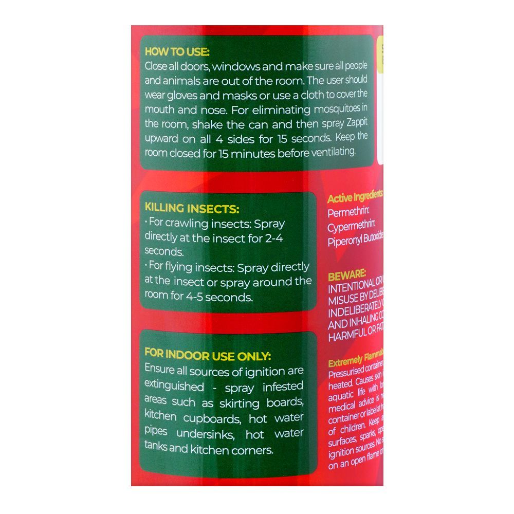 SOGO Zapp-It Multi-Insect Killer Spray, 600ml - Image 3