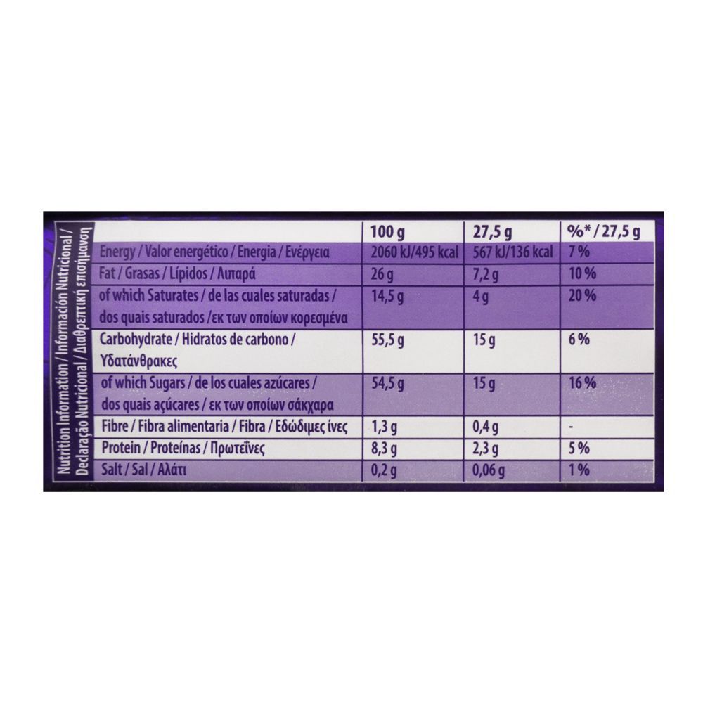 Cadbury Fruit & Nut Chocolate, 110g (Imported) - Image 3