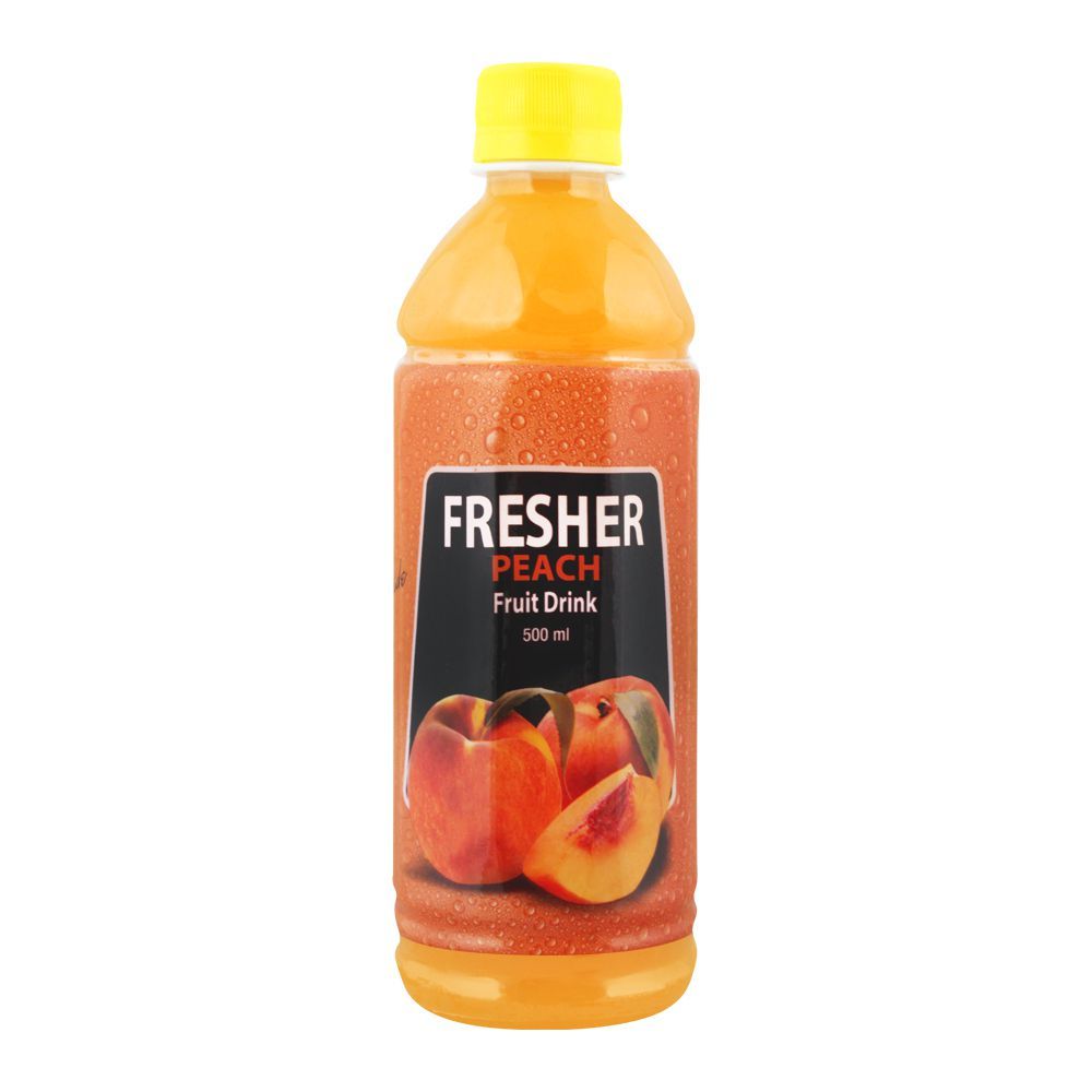 Fresher Peach Fruit Drink, 500ml, Bottle - Main Image