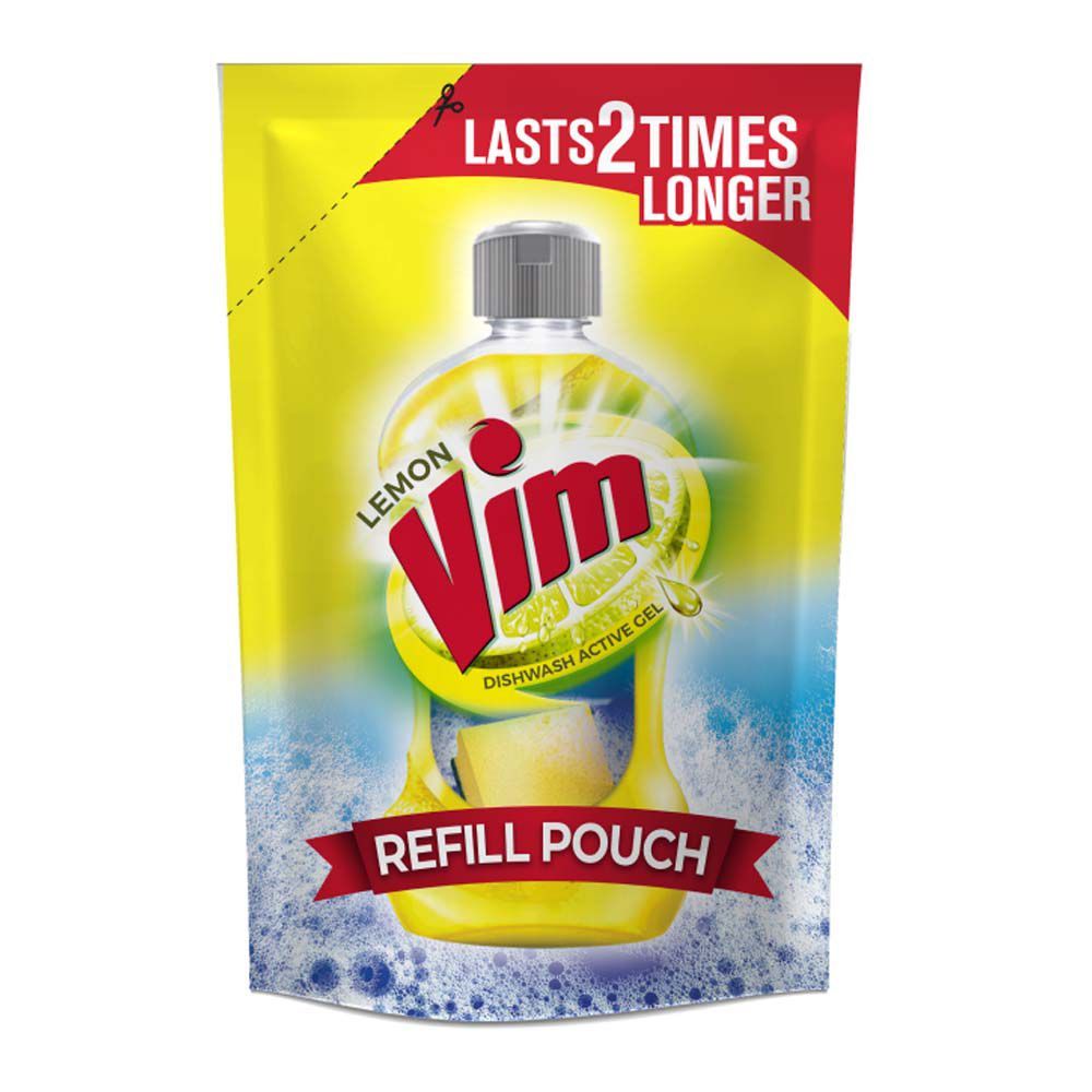 Vim Lemon Dishwash Active Gel Refill Pouch 750ml - Main Image