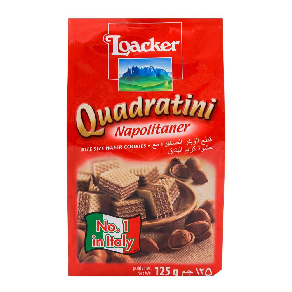 Loacker Quadratini Napolitaner Wafer 125gm - Main Image