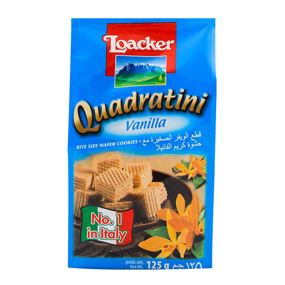 Loacker Quadratini Vanilla Wafer 125gm - Main Image