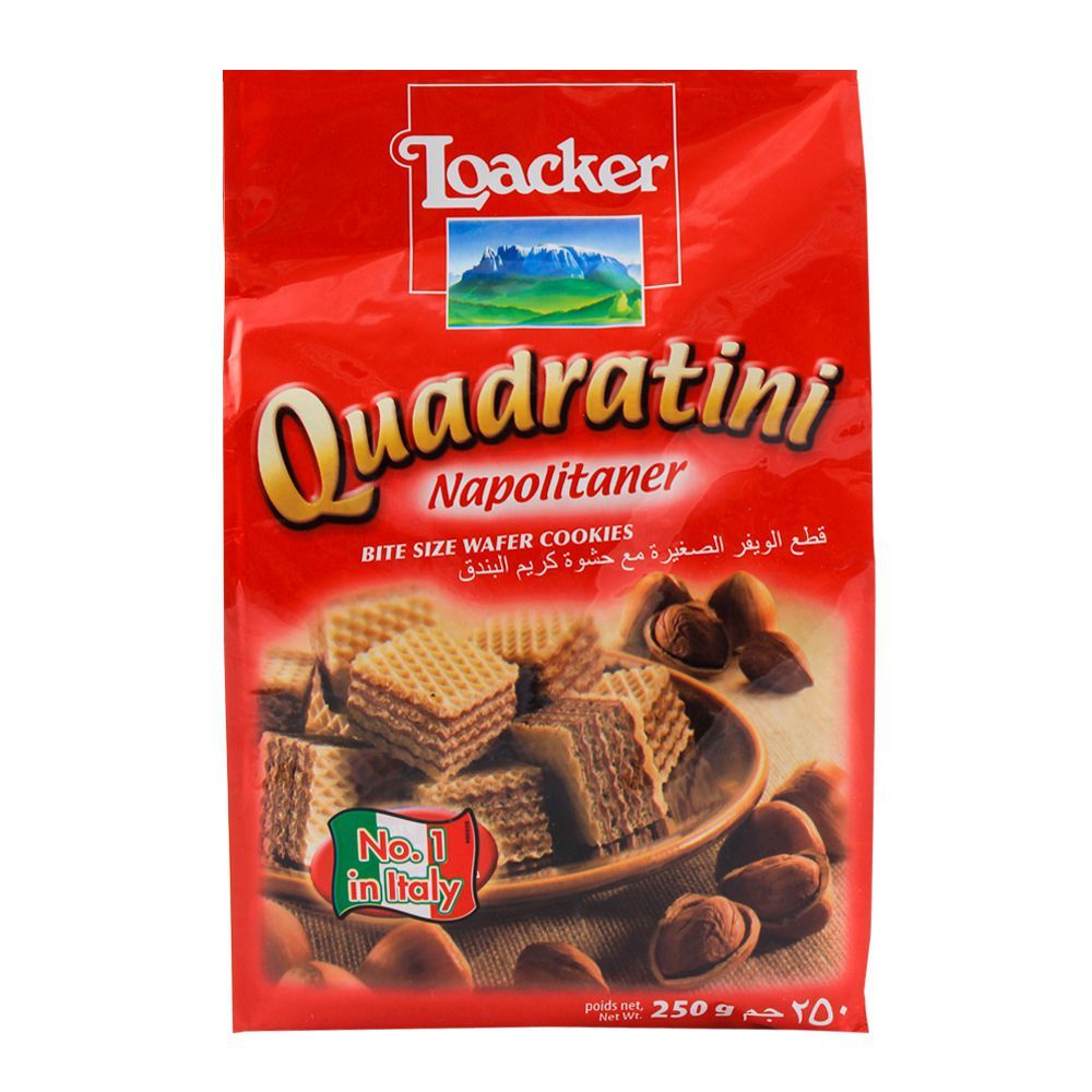 Loacker Quadratini Napolitaner Wafer 250gm - Main Image