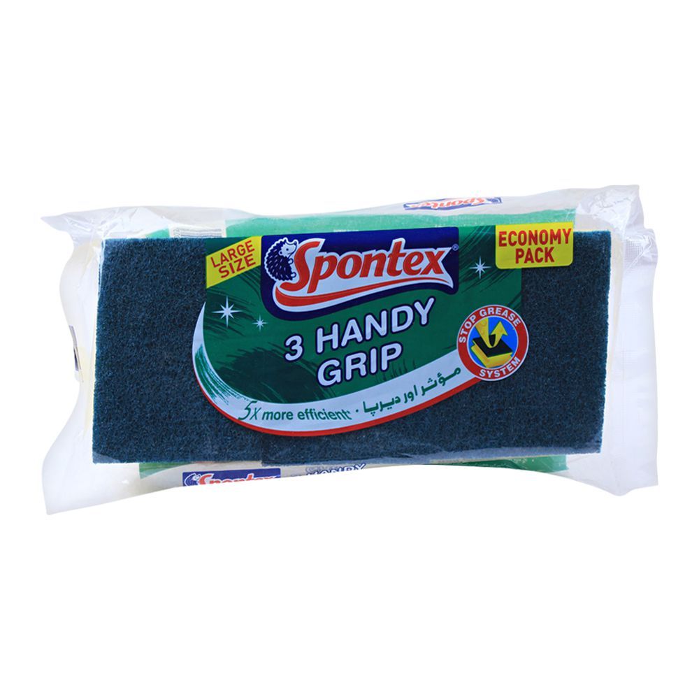 Spontex Handy Grip Scourers, Large Size, 3-Pack - Main Image