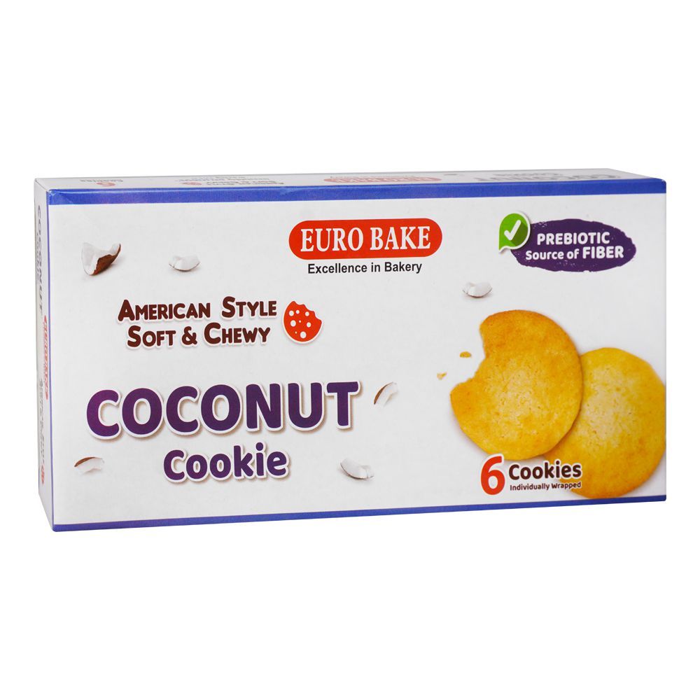 Euro Bake Coconut Cookies, 6-Pack, 100g - Main Image