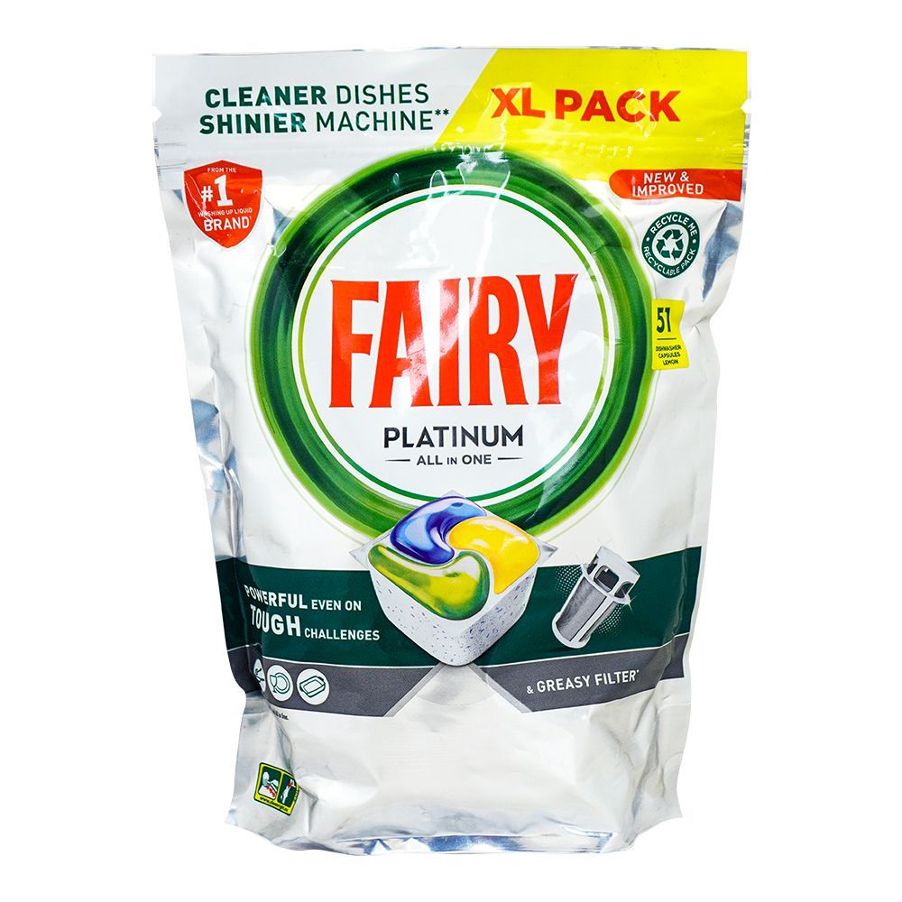 Fairy Platinum Dishwashing All-In-One Tablet, 51-Pack - Main Image