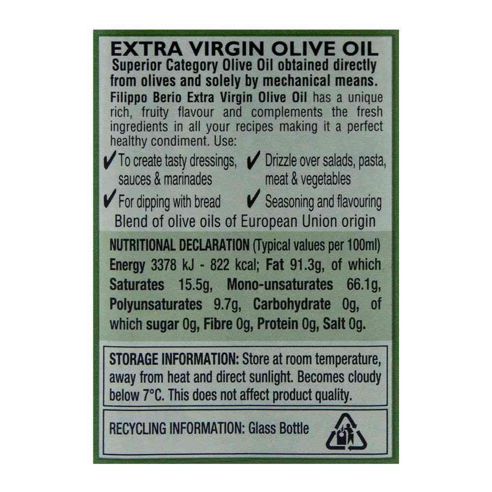 Filippo Berio Extra Virgin Olive Oil, For Salad Dressing and Flavouring, 500ml - Image 3