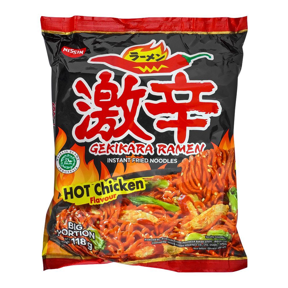 Nissin Ramen Hot Chicken Noodles, 118g - Main Image