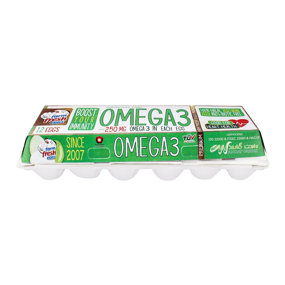 Farm Fresh Omega-3 Eggs, 12-Pack - Main Image