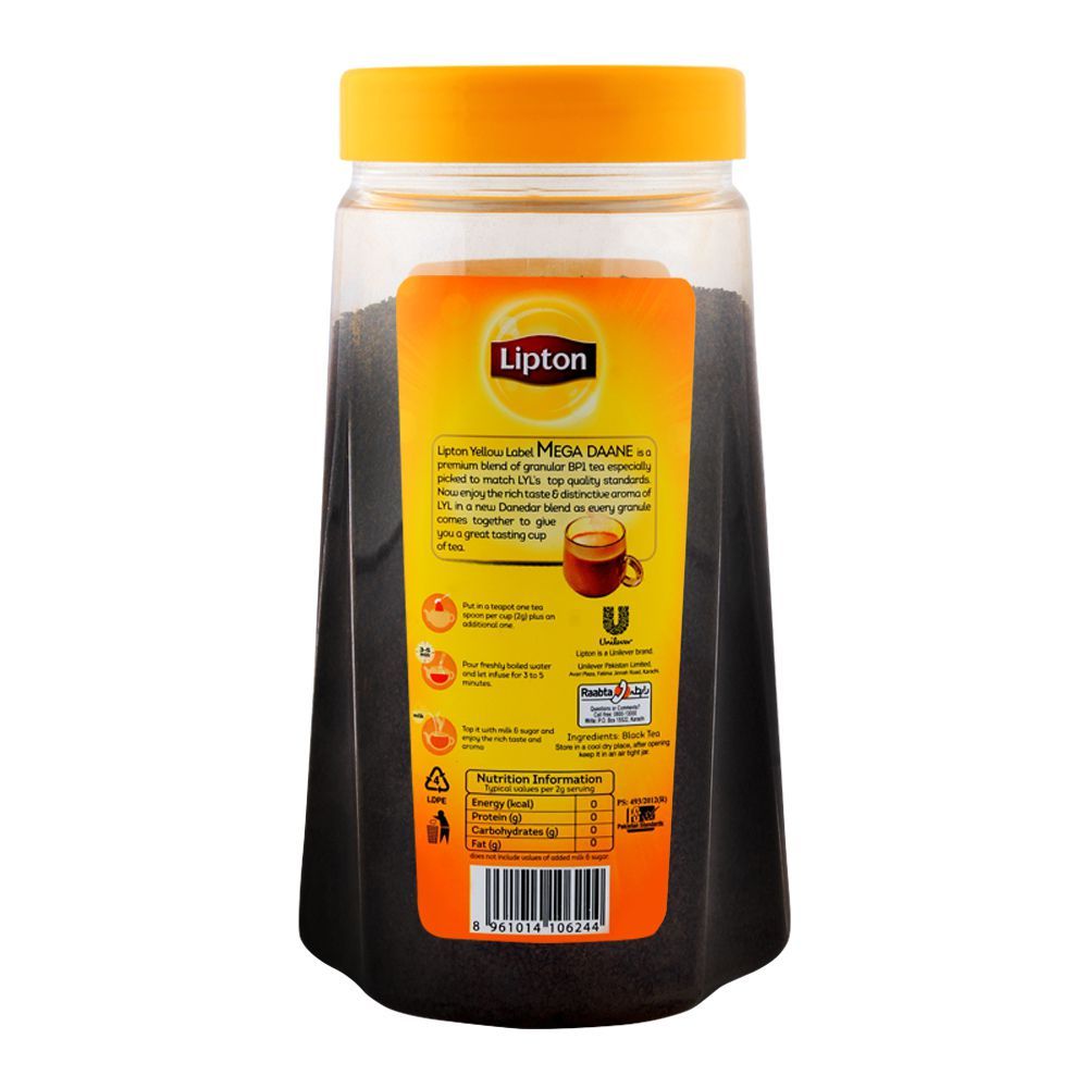 Lipton Yellow Label Mega Daane Tea, 475g Jar - Image 2