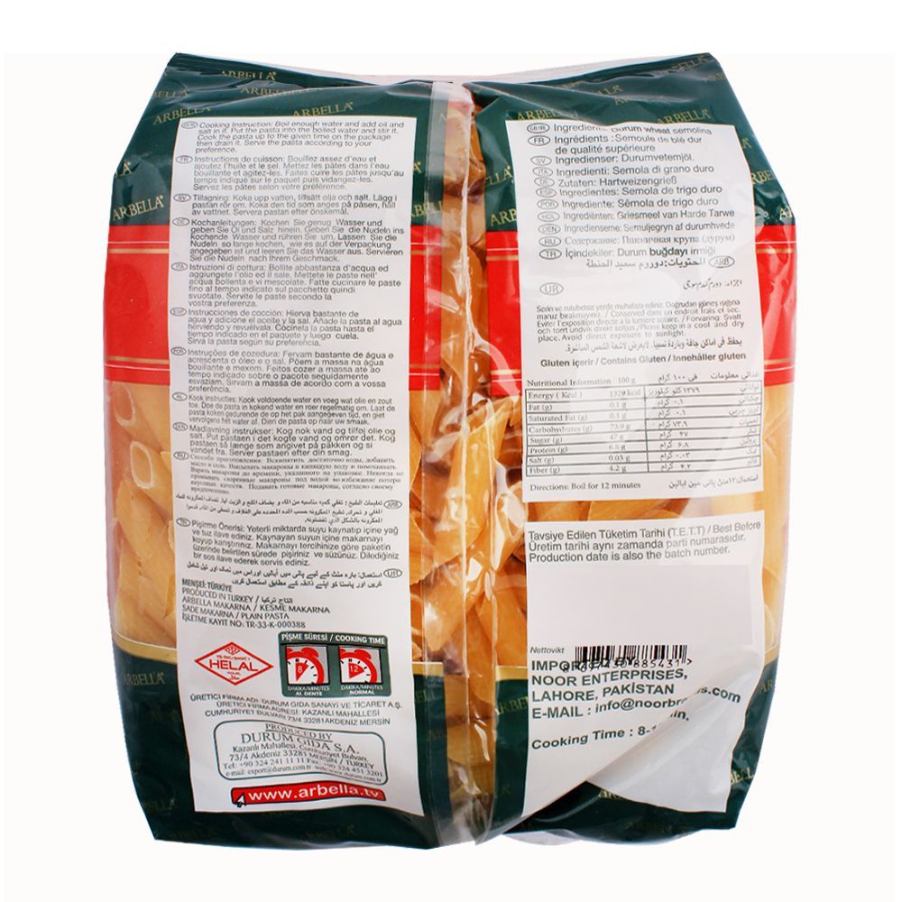 Arbella Penne Rigate Pasta, 500g - Image 2