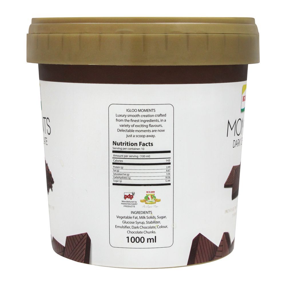 Igloo Moments Dark Chocolate Frozen Dessert, 1000ml - Image 2