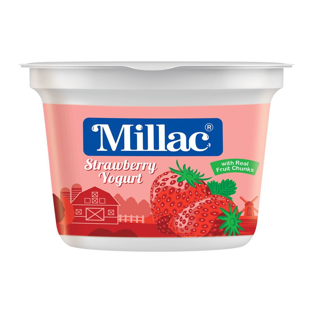 Millac Strawberry Fruit Yogurt, 100g - Main Image