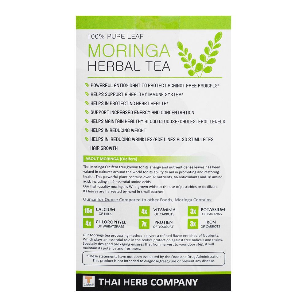 Moringa Herbal Tea Bags, 30-Pack - Image 4