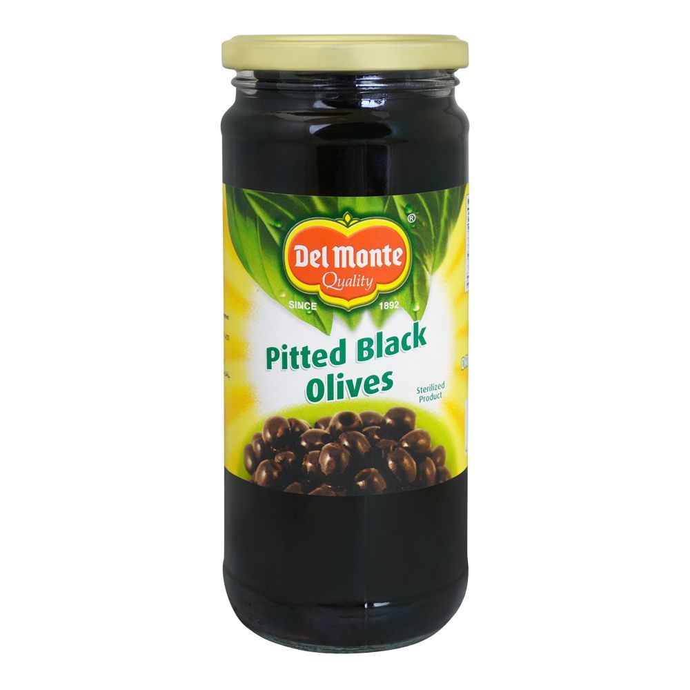 Delmonte Pitted Black Olives, 450g - Main Image