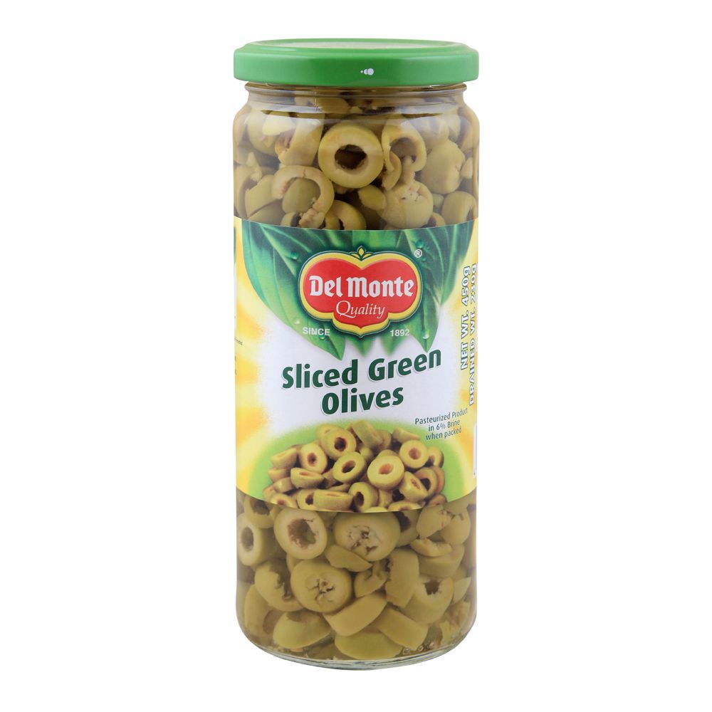 Delmonte Sliced Green Olives, 450g - Main Image