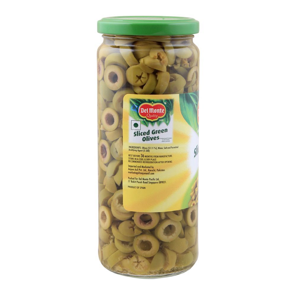 Delmonte Sliced Green Olives, 450g - Image 2