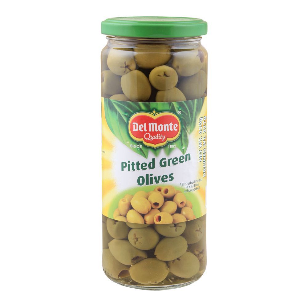 Delmonte Pitted Green Olives, 450g - Main Image