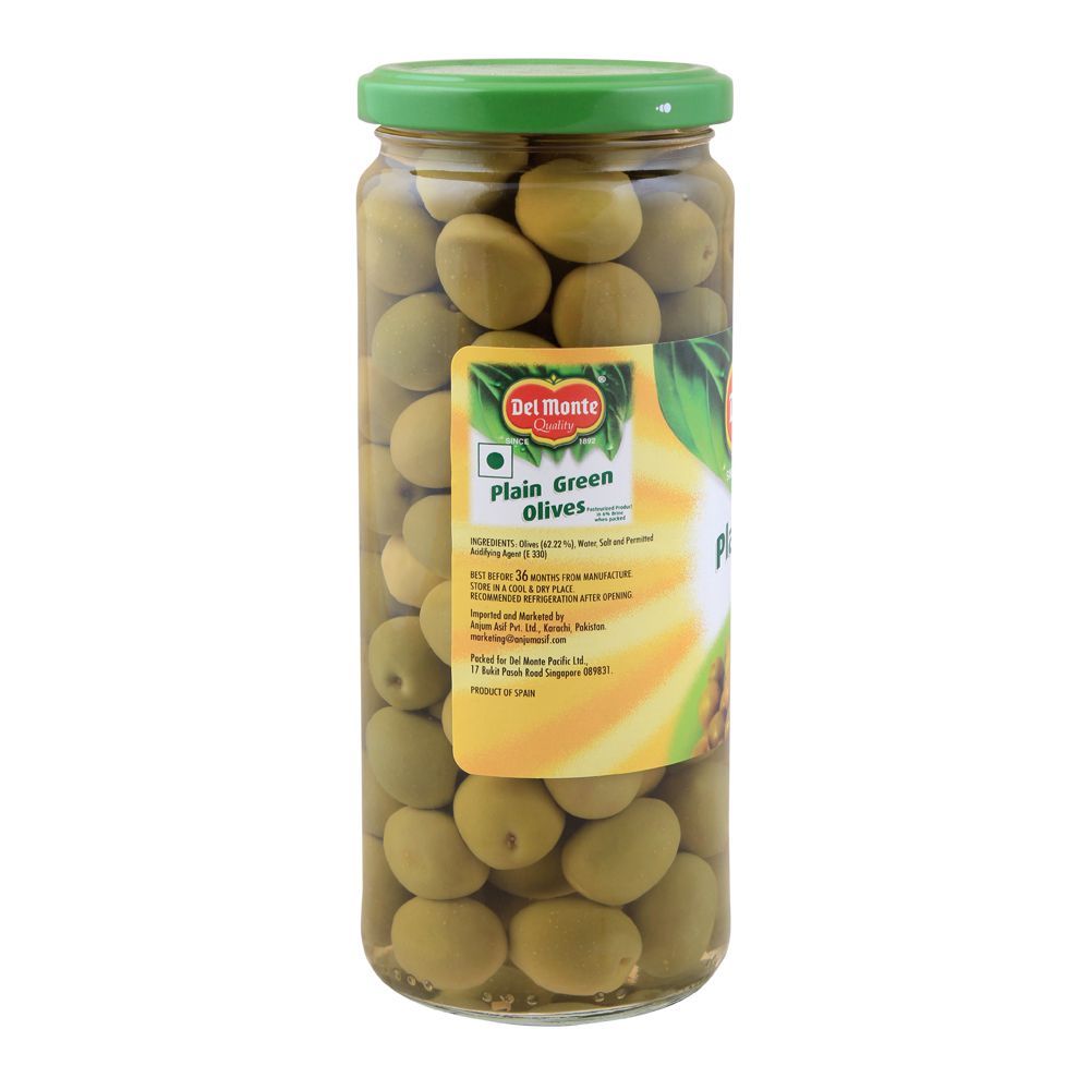 Delmonte Plain Green Olives, 450g - Image 2