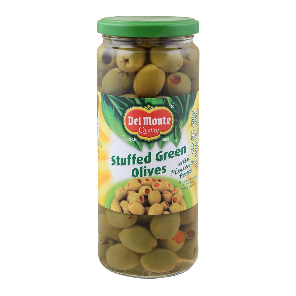 Delmonte Stuffed Green Olives, 450g - Main Image