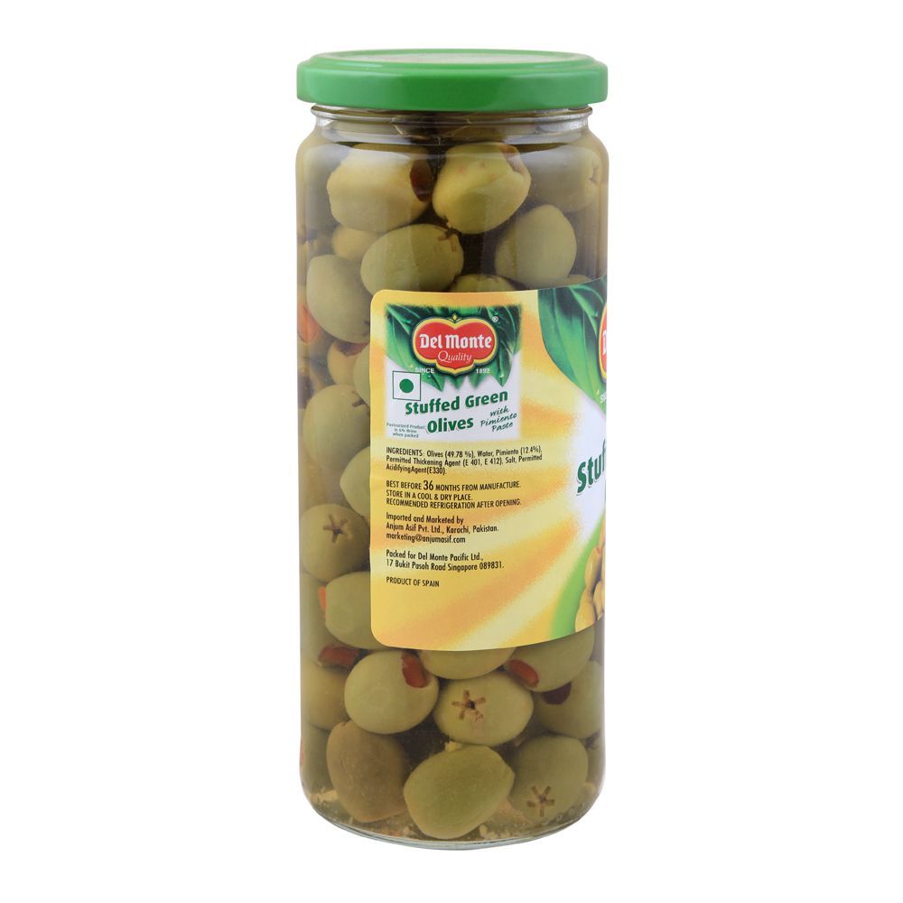 Delmonte Stuffed Green Olives, 450g - Image 2