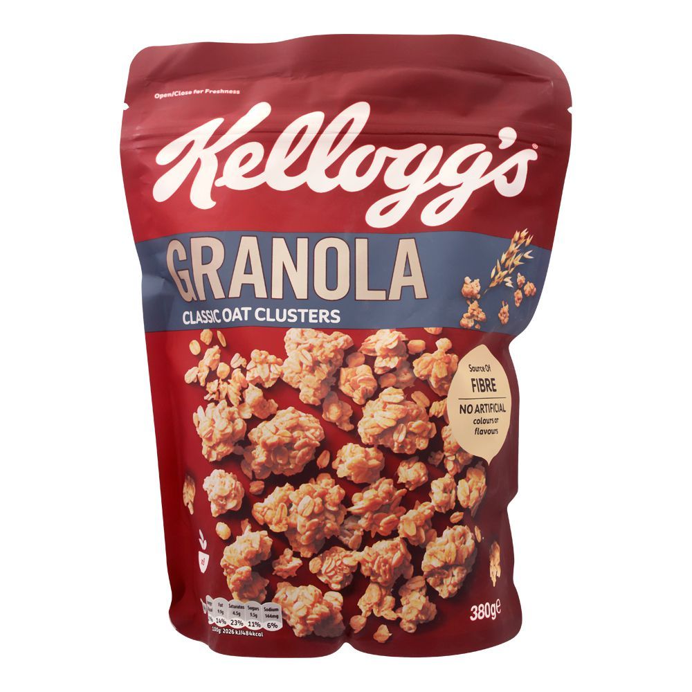 Kellogg's Granola Classic Oat Clusters, Oats, Source of Fiber, Ideal For Healthy Breakfast, 340gm - Main Image