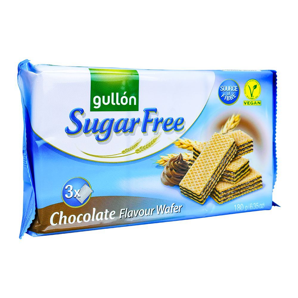 Gullon Sugar Free Chocolate Wafers, 180g - Main Image