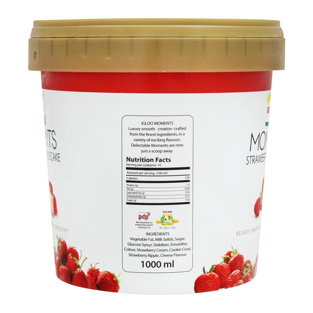 Igloo Moments Strawberry Cheesecake Frozen Dessert, 1000ml - Image 2