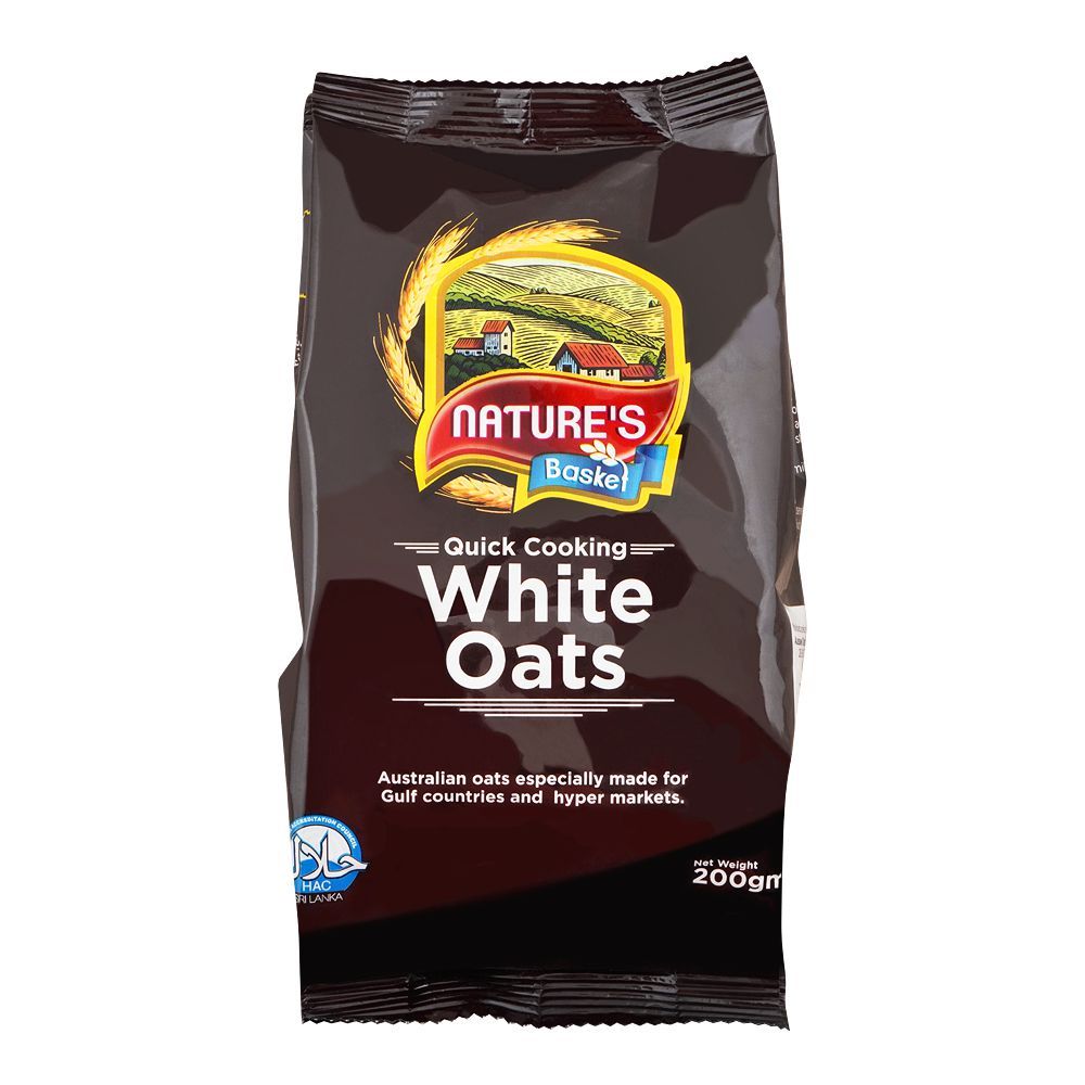 Nature's Basket White Oats, Pouch 200g - Main Image