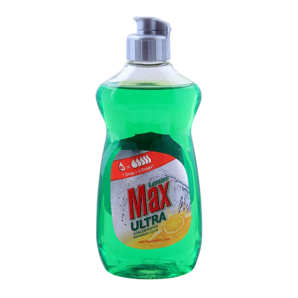 Lemon Max Ultra Dishwash Liquid, Concentrated, 500ml - Image 2