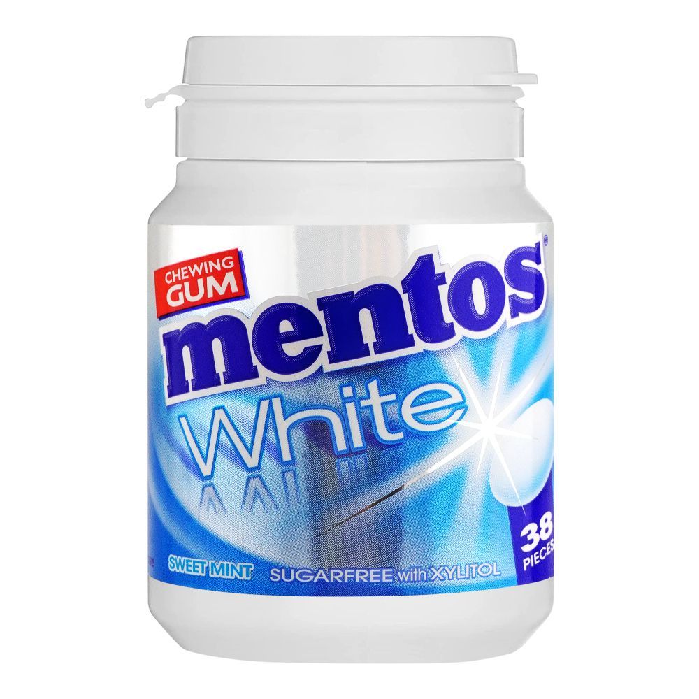 Mentos White Sugar-Free Chewing Gum, Sweet Mint, 38-Pack - Main Image