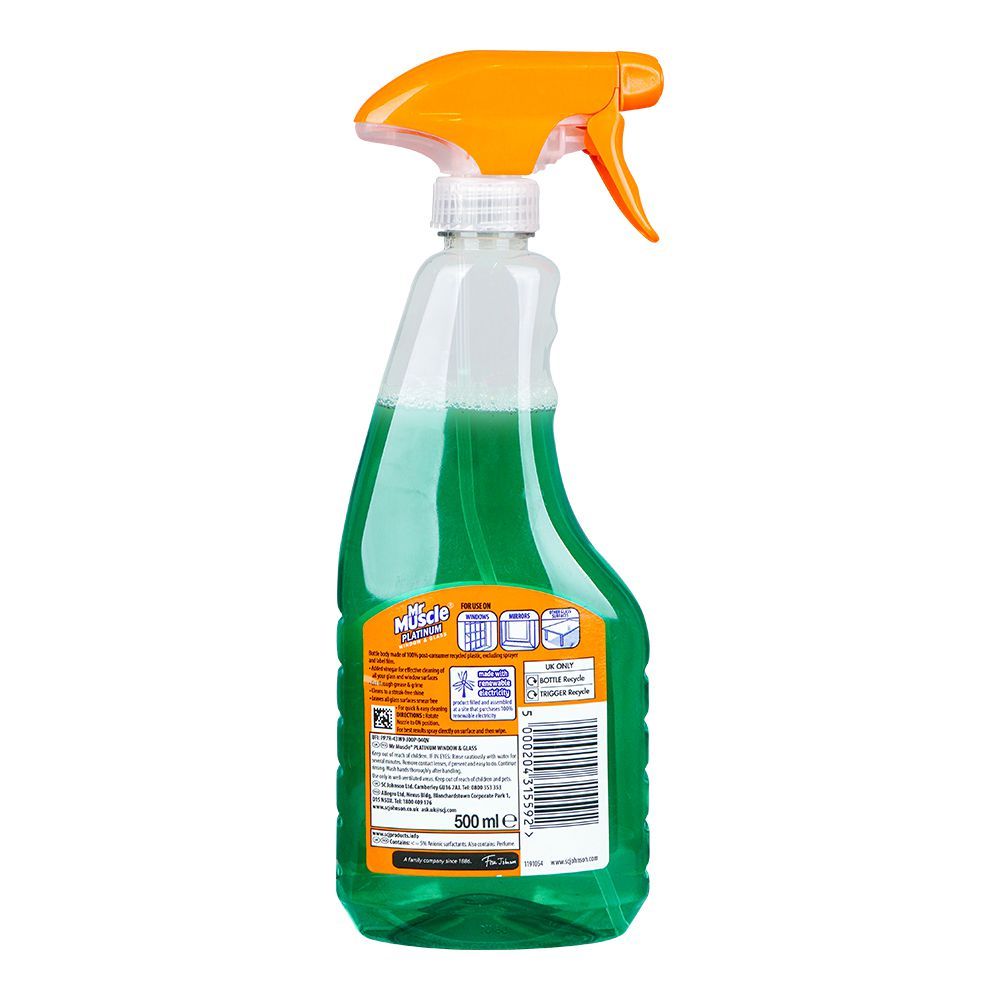 Mr. Muscle Platinum Window & Glass Cleaner Trigger, 500ml - Image 2