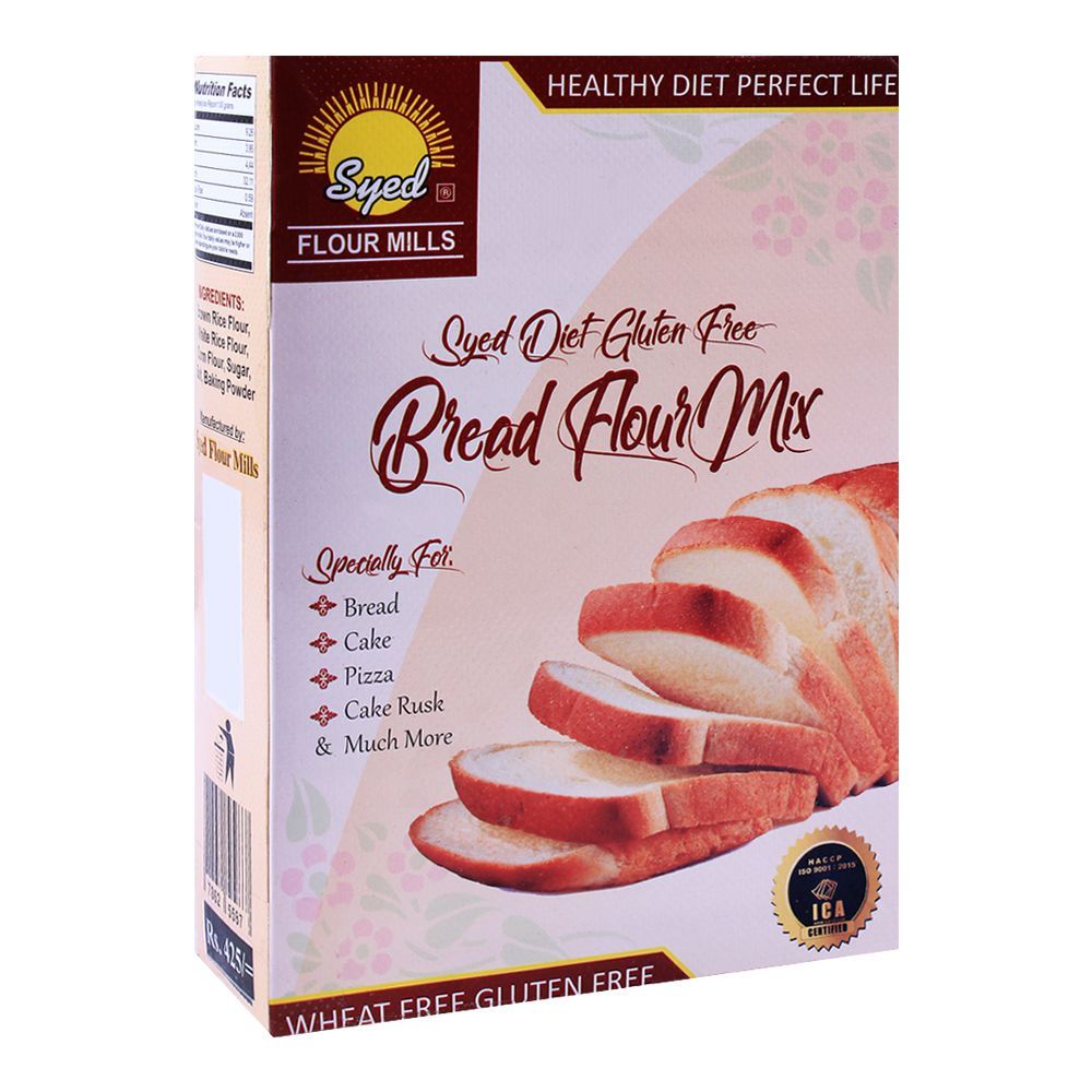 Syed Flour Mills Diet Bread Flour Mix, Wheat & Gluten Free, 475g - Main Image