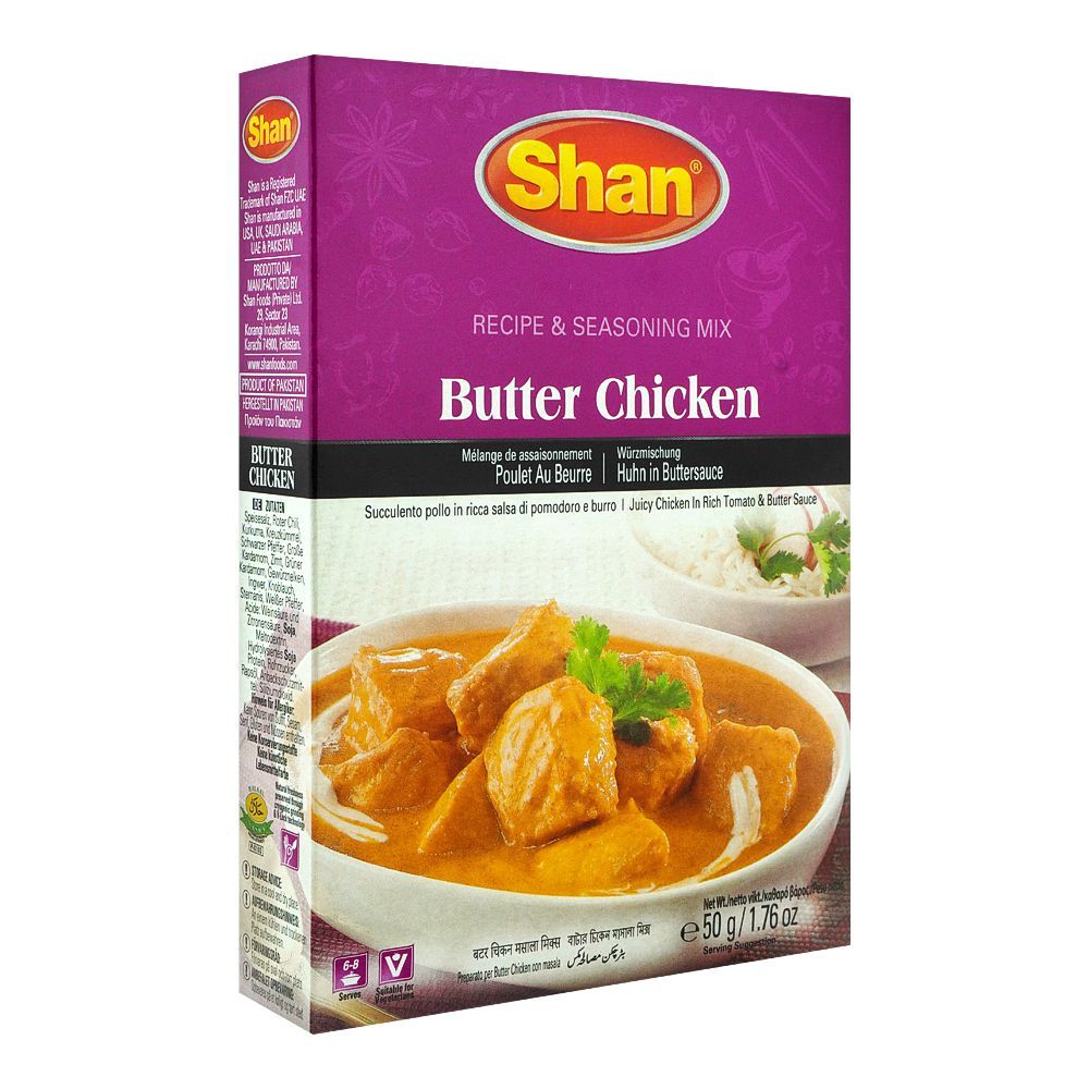 Shan Butter Chicken Mix Recipe Masala, 50g - Main Image