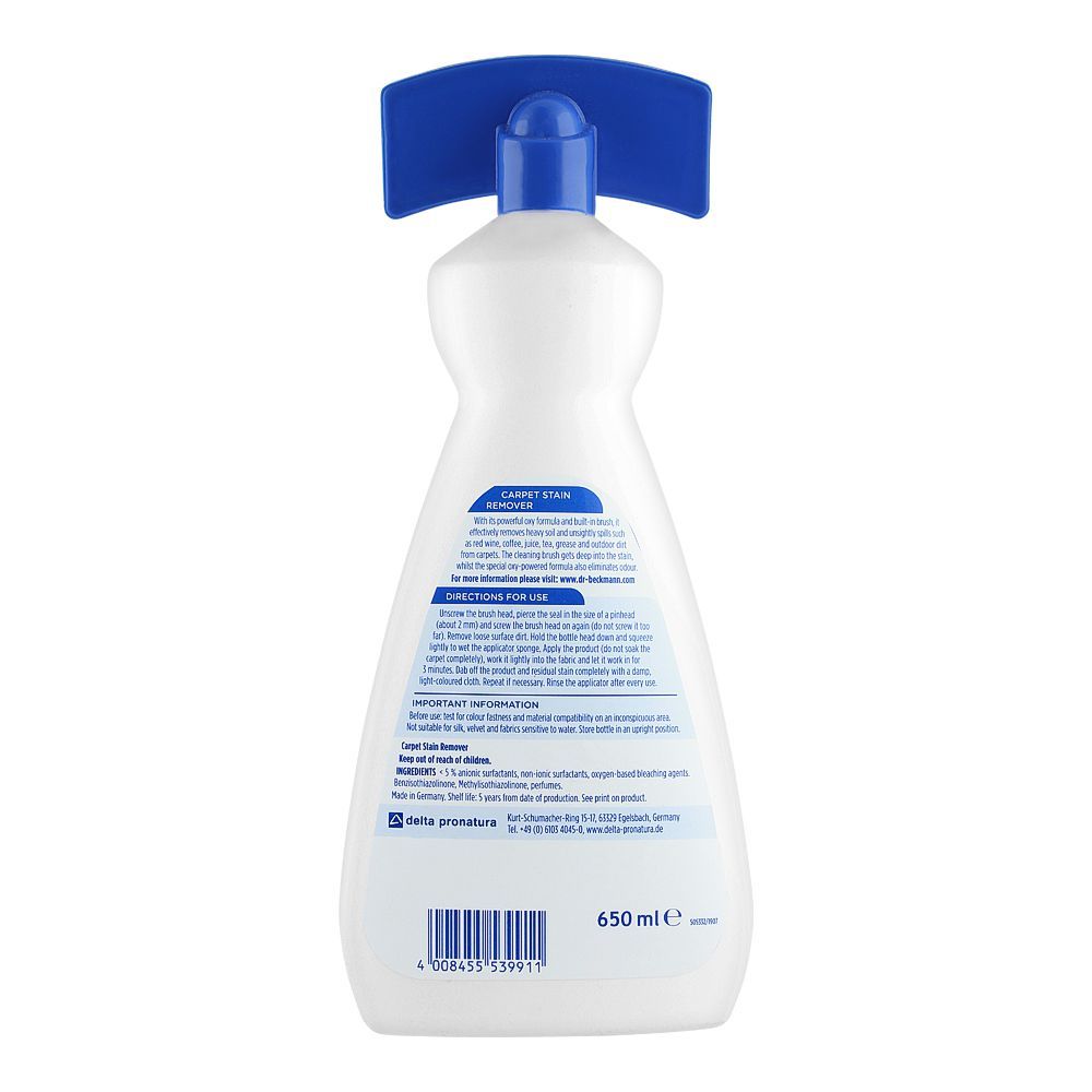 Dr. Beckmann Carpet Stain Remover With Brush, 650ml - Image 2