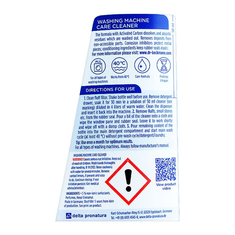 Dr. Beckmann Washing Machine Care Cleaner, 250ml - Image 3