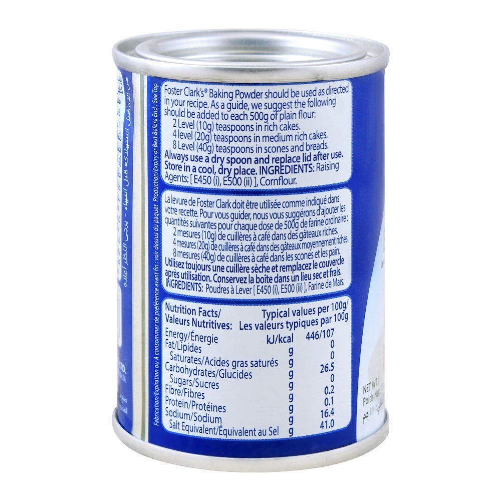 Foster Clark's Baking Powder, 110g, Tin - Image 2