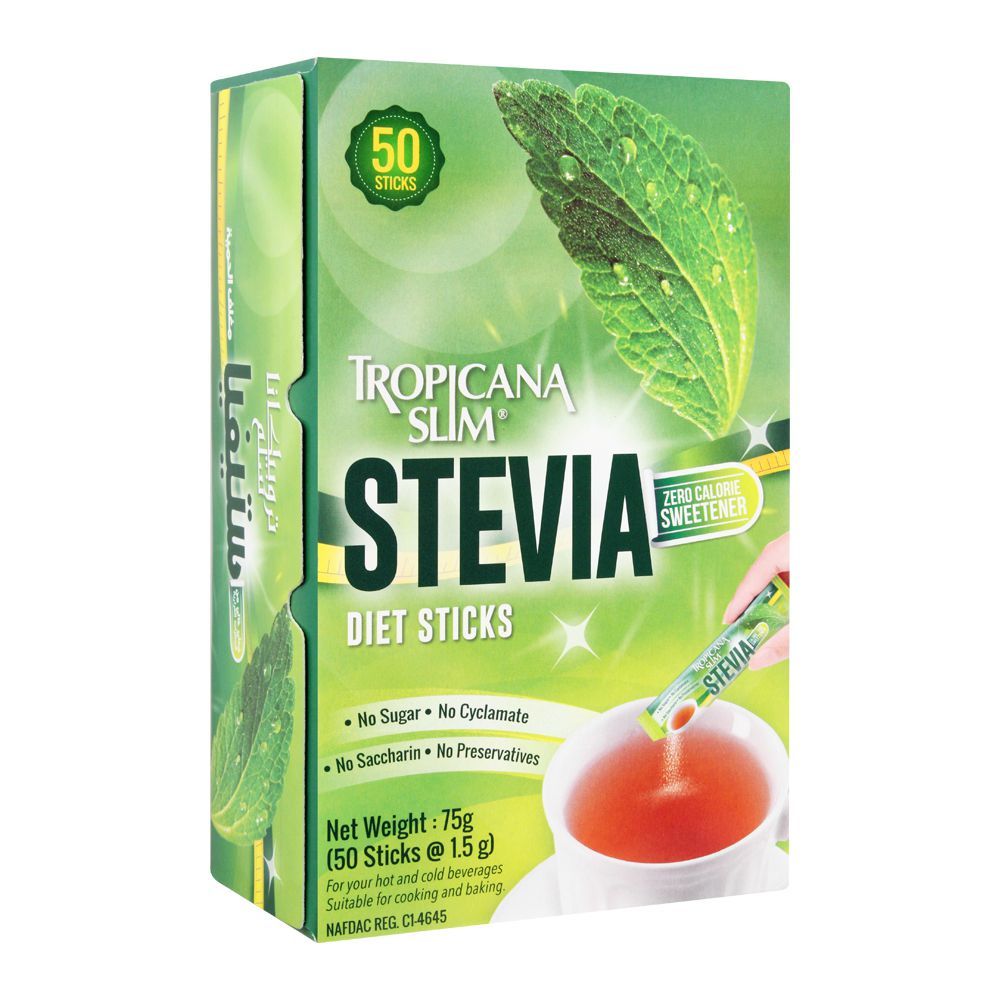 Tropicana Slim Zero Calorie Stevia Diet Sticks, 5-Pack - Main Image