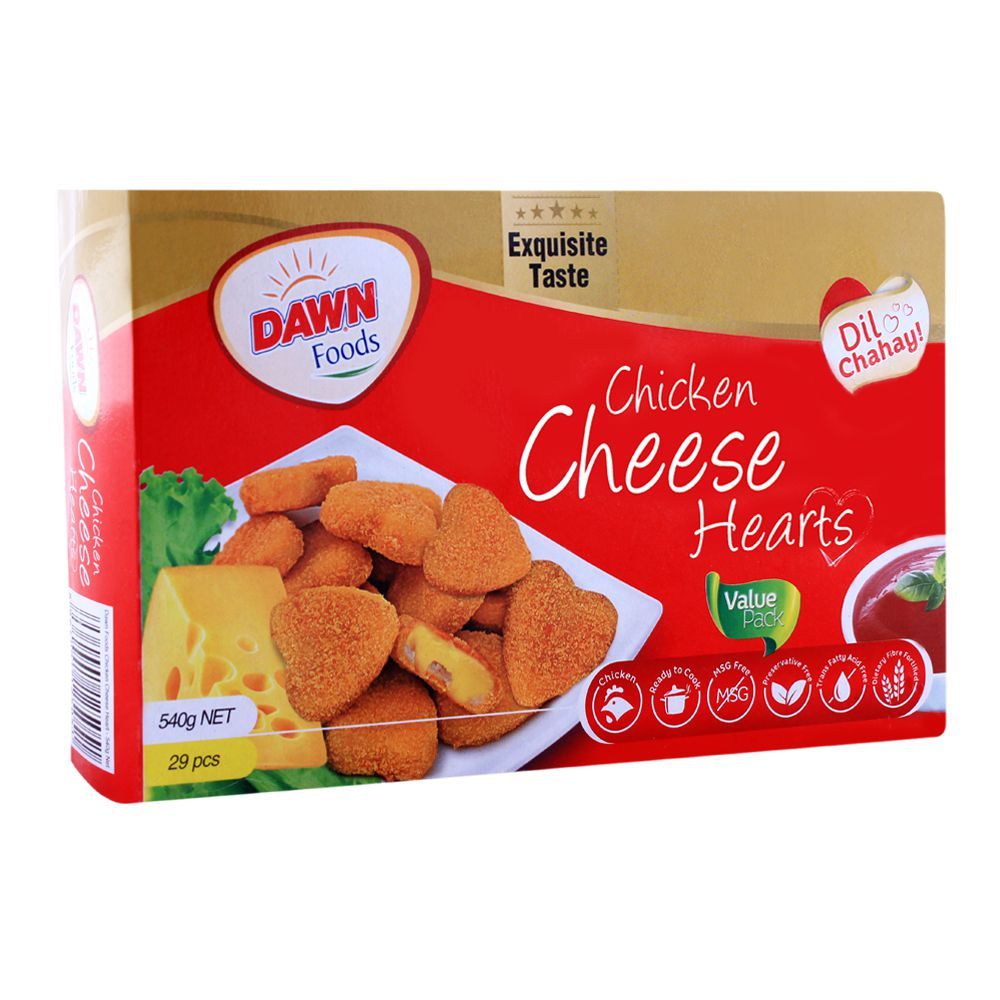 Dawn Chicken Cheese Hearts, 29 Pieces, Value Pack, 540g - Main Image