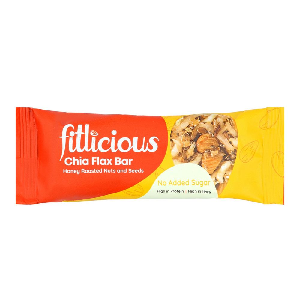 Fitlicious Chia Flax Nut Bar, 1-Piece - Main Image