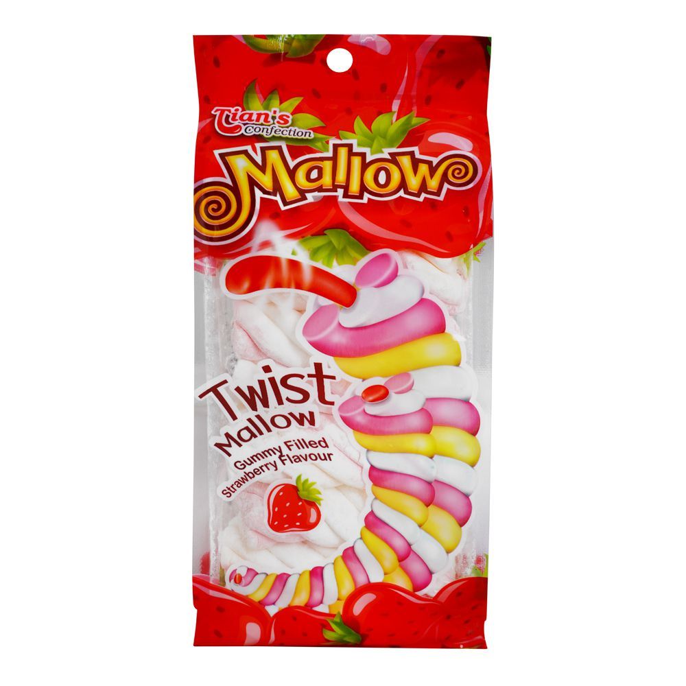 Tian's Mallow Strawberry, Fluffy Long Marshmallow, 120g - Main Image