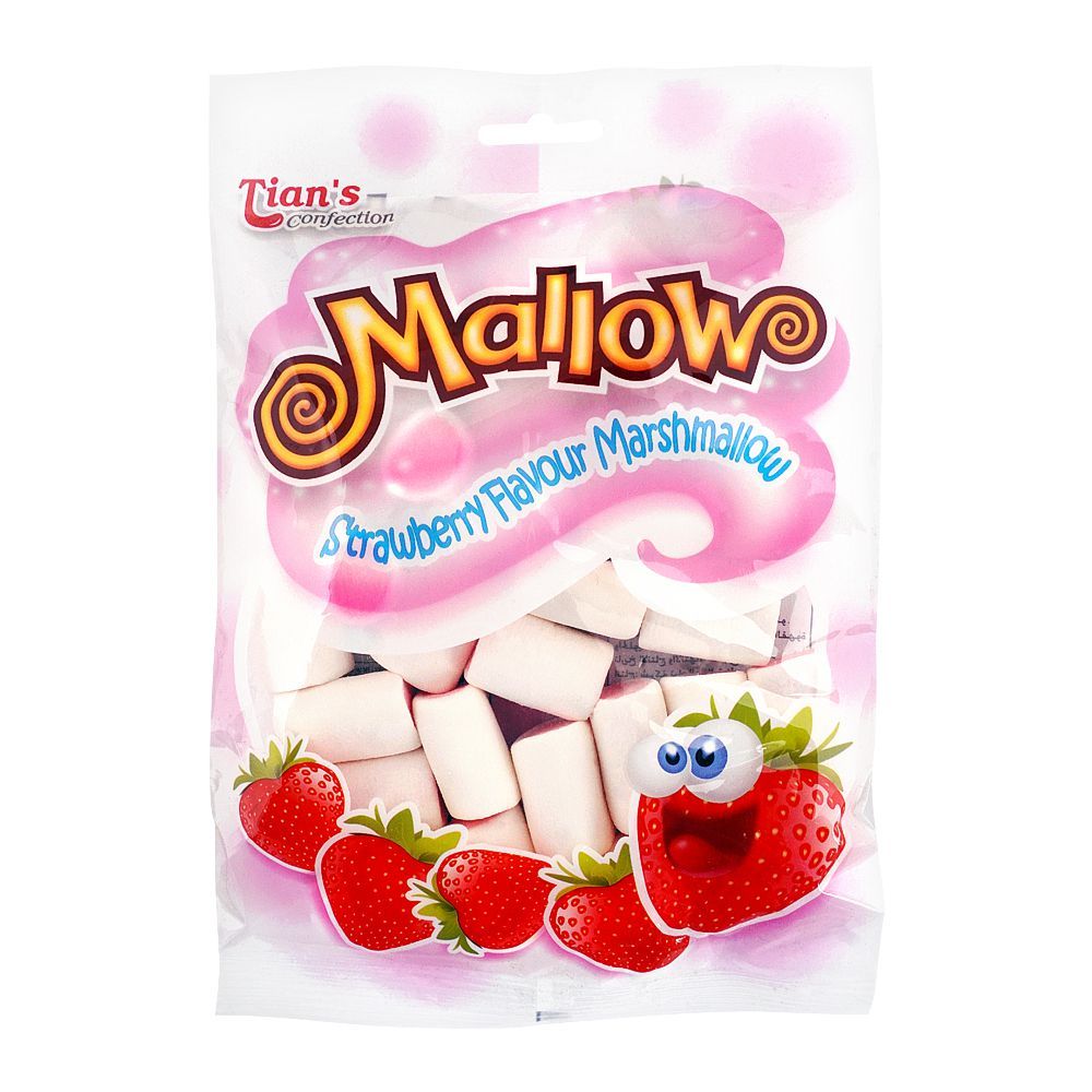 Tian's Confections Mallow, Strawberry Flavour Marshmallow, 80g - Main Image