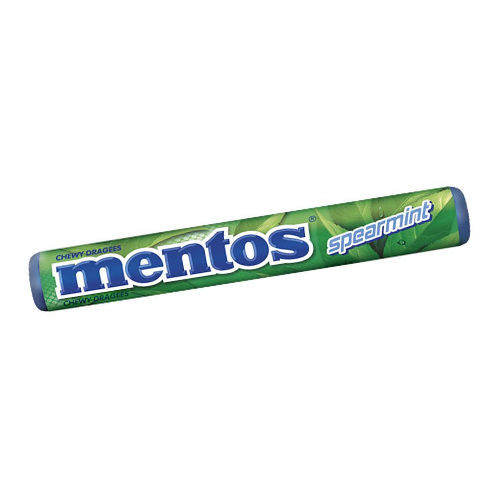 Mentos Chewy Dragees, Spearmint, Roll, 37.5g - Main Image