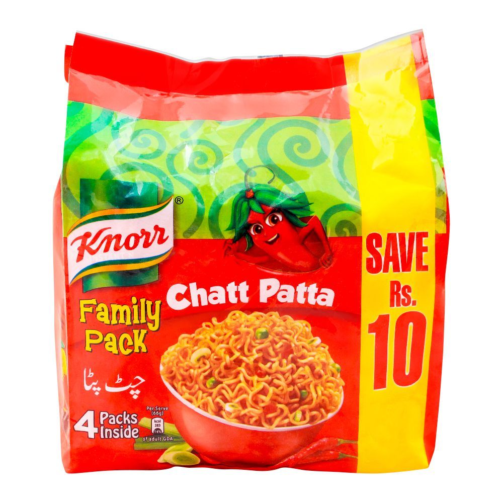 Knorr Noodles Chatt Patta, Family Pack, 4-Pack Inside - Main Image