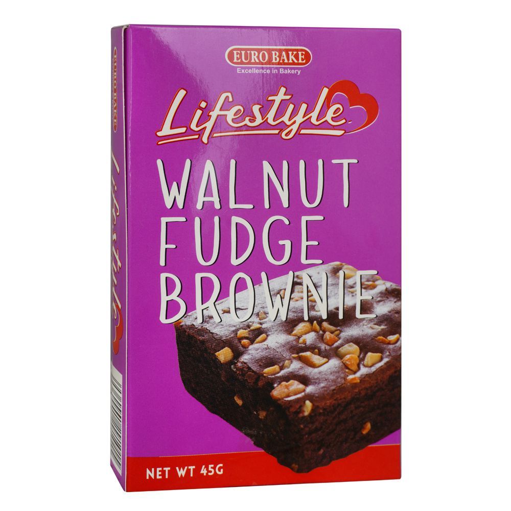 Euro Bake Lifestyle Walnut Fudge Brownie, 45g - Main Image