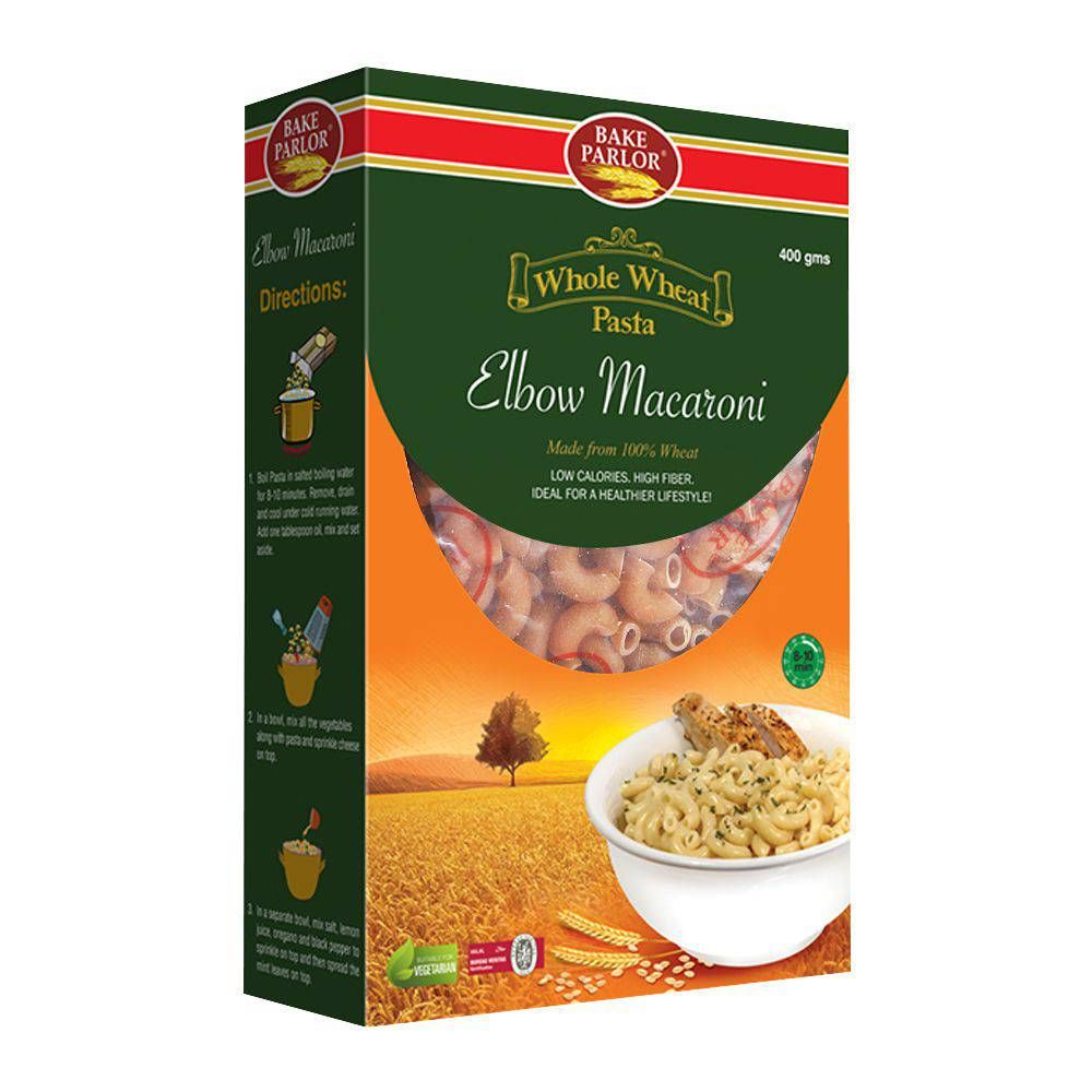 Bake Parlor Elbow Macaroni, Whole Wheat Pasta 400gm - Main Image