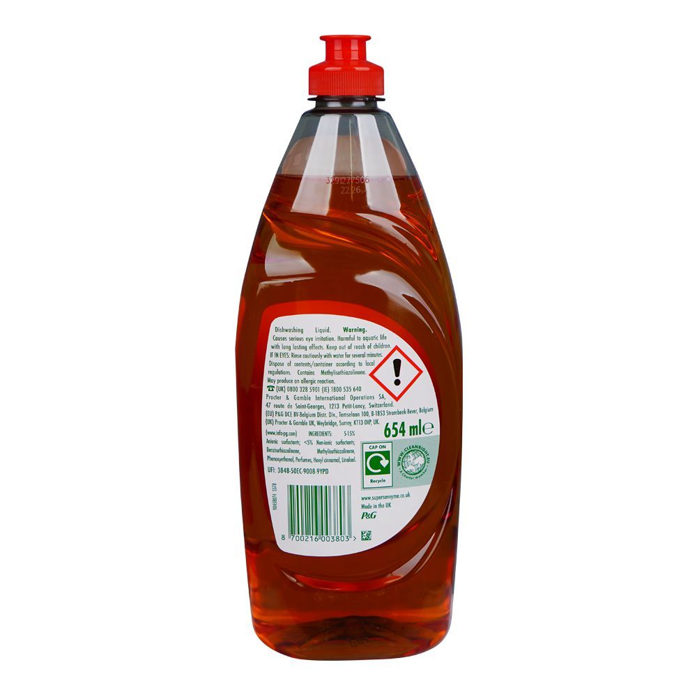 Fairy Dish Washing Liquid, Orange & Yuzu, 654ml - Image 2